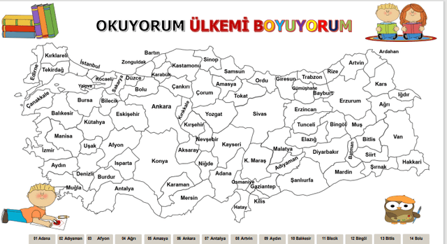 2. Sınıf Okuyorum Ülkemi Boyuyorum Etkinliği