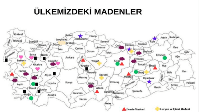 4. Sınıf Sosyal Bilgiler Ülkemizdeki Madenler Deftere Yapıştırma