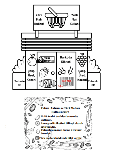 Yerli Malı Haftası Defter Çalışması