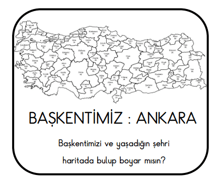 4. Sınıf Sosyal Bilgiler Ülkemiz ve Başkentimiz Harita 