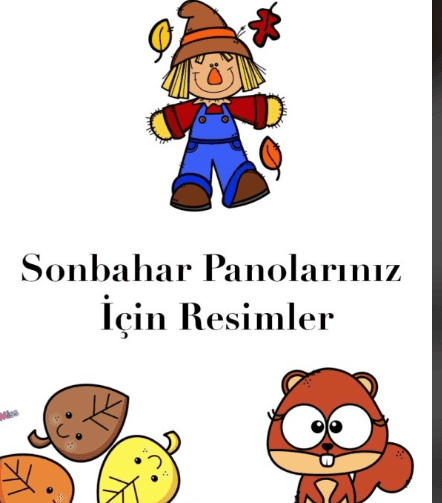 Okul Öncesi Sonbahar Pano  İçin Resimler 