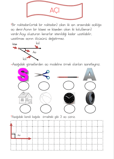 3. Sınıf Matematik Ders Notu Açı