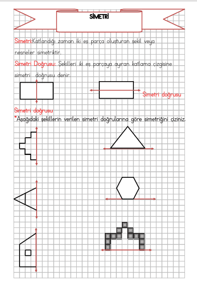 3. Sınıf Simetri Konu Anlatımı Ve Etkinlik Sayfası