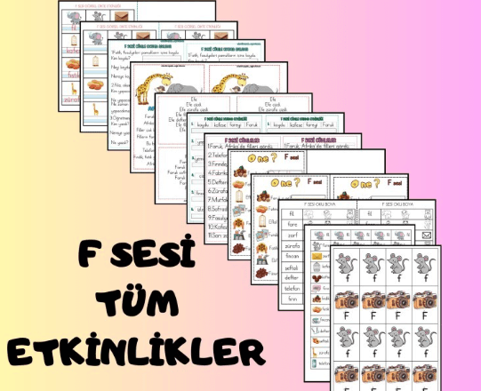 F SESİ TÜM ETKİNLİKLER 1. Sınıf