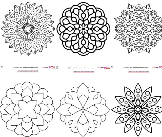 41 Sayfa Mandala Boyama Çalışması