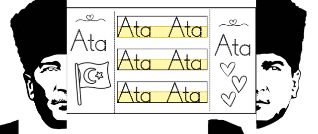 1. Sınıf "Ata" Yazma Etkinliği