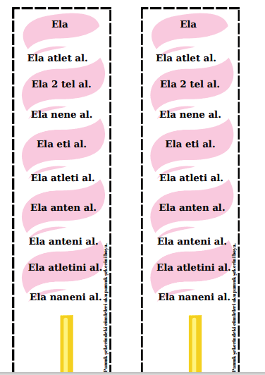 1. Sınıf Hızlı Okuma Metinleri Dondurma Boyamalı