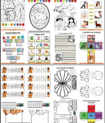 1. Sınıf İ Sesi Tüm Etkinlikler Toplu Dosya 