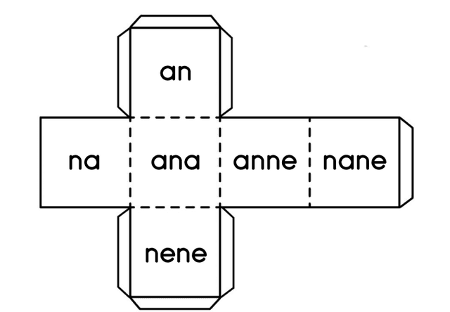 1. Sınıf A-N-E- Harfleri Hece Ve Kelime Küpü