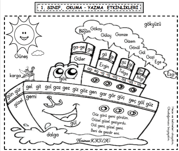 G sesi, GEMİ- METİN OKUMA