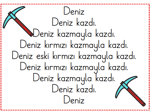 Z SESİ HIZLI OKUMA KARESEL METİNLER 1. SINIF